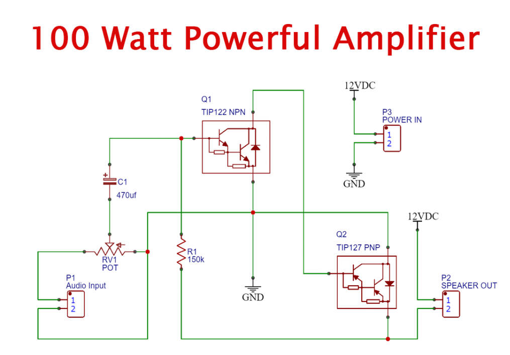 Figure7-TIP122 Power Amplifier Circuit Diagram