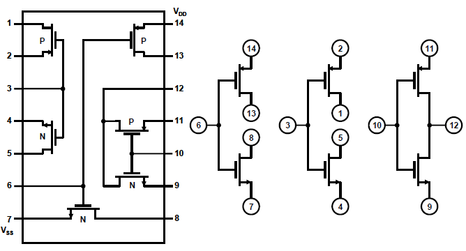 Figure3-schematic and pinout for the CD4007