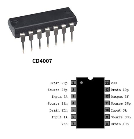 Figure1-CD4007 Pinout