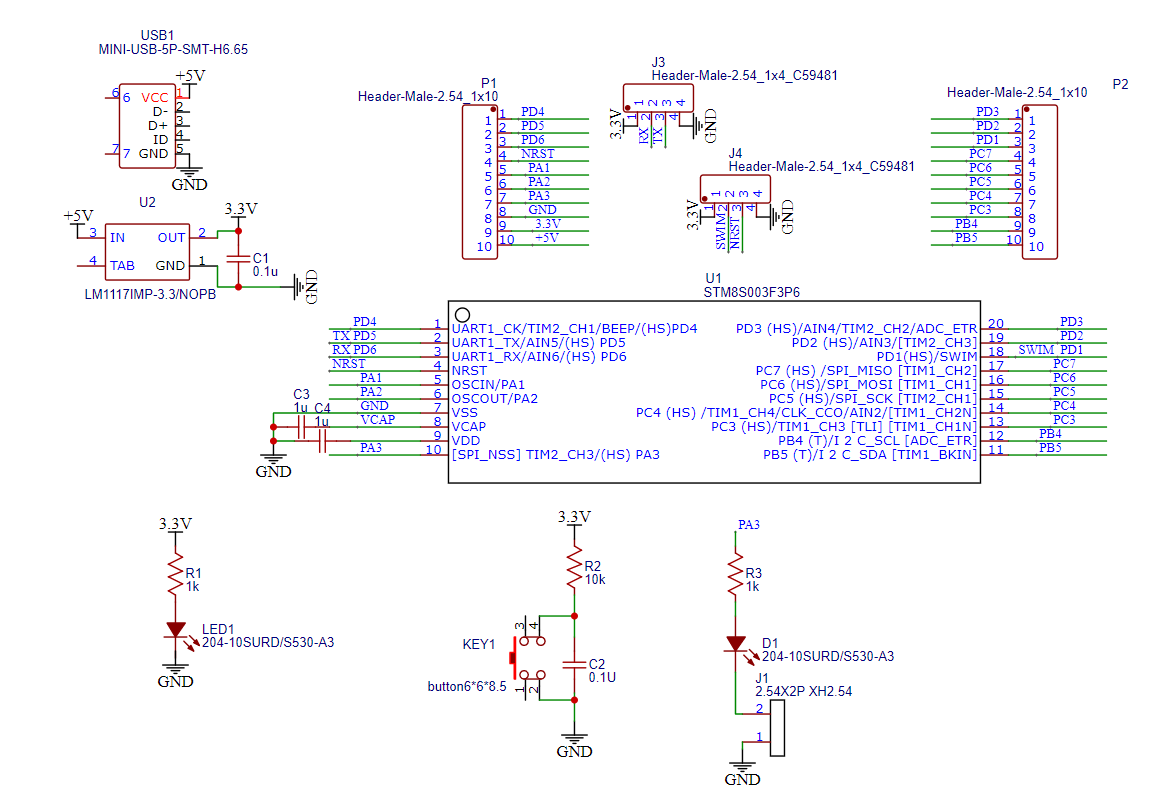 Figure6-STM8S003F3P6 Schematic