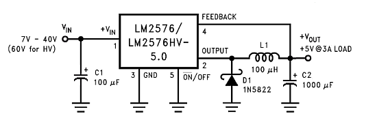 Figure4-5V/3A step-down switching regulator schematic