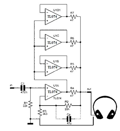 TL074 Operational Amplifier Circuit