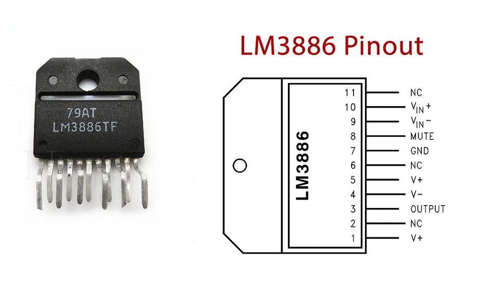 Figure1-LM3886 Pinout