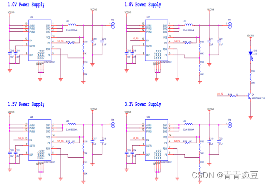 Figure 1 DC/DC power supply circuit of DIY Artix7 development board